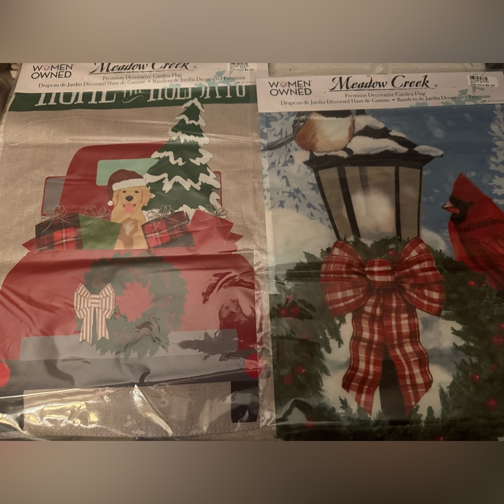 Holiday Decorative Flag Sets New